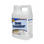 Power clean stone crystalizer floor cleaner, disinfectant, and restoration product for natural stone surfaces.