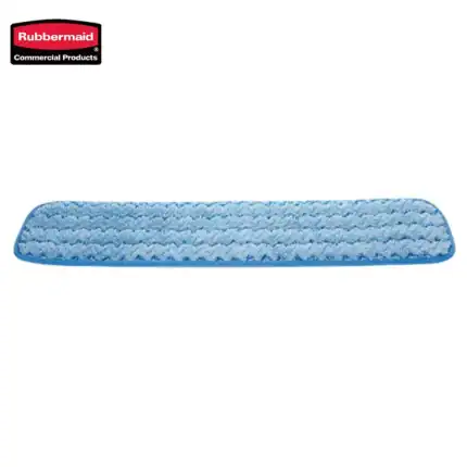 Rubbermaid microfiber cleaning mop pad for commercial cleaning, durable and efficient for industrial and hygiene use.