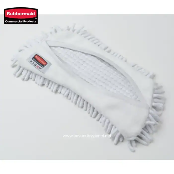 Microfiber cleaning mop head for industrial and commercial cleaning, featuring durable absorbent fibers for effective sanitation. Suitable for healthcare, hospitality, and janitorial cleaning services.