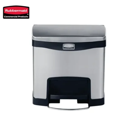 Rubbermaid commercial product, stainless steel paper towel dispenser, hygienic and durable for commercial washrooms, suitable for offices, restaurants, and public facilities.