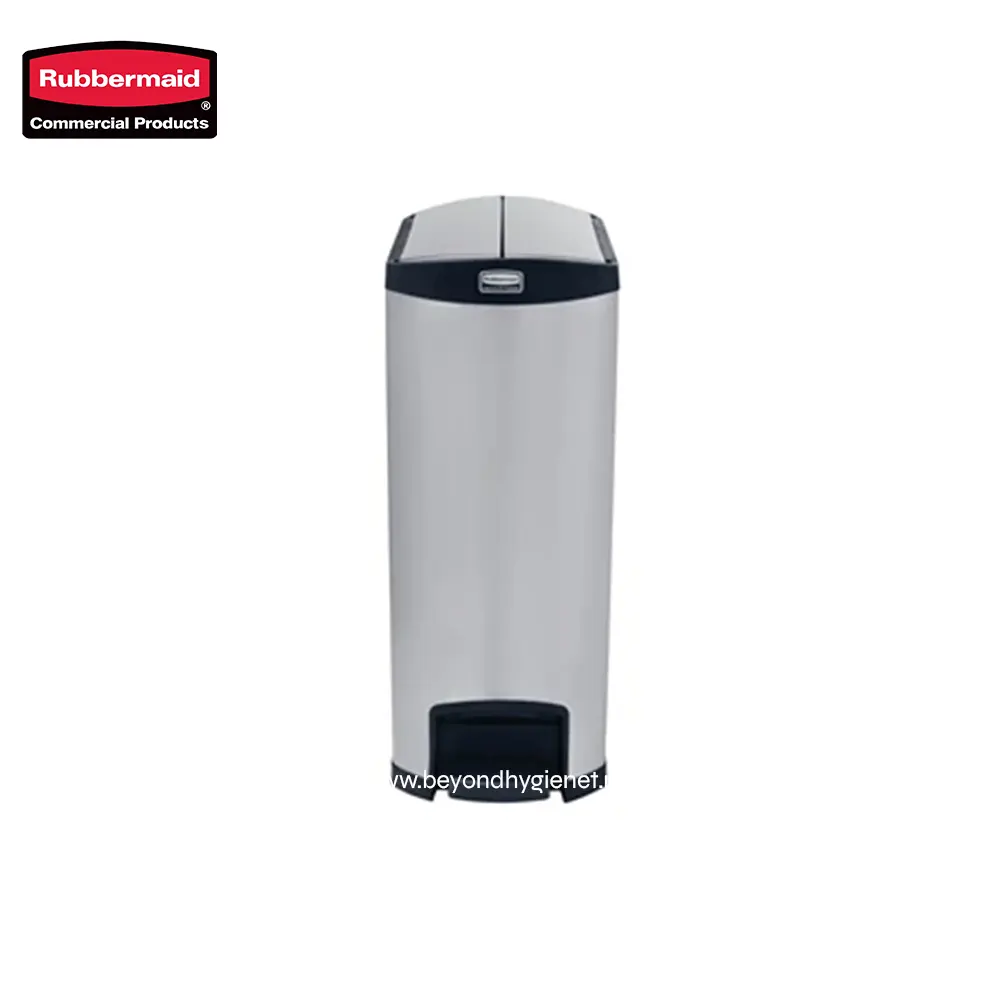 1 IMPRESSIONS™ 24 GAL STEP-ON STAINLESS STEEL END STEP CONTAINER