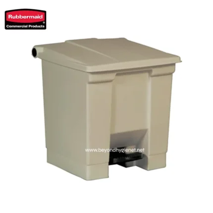 Rubbermaid commercial waste bin for garbage disposal and hygiene management.