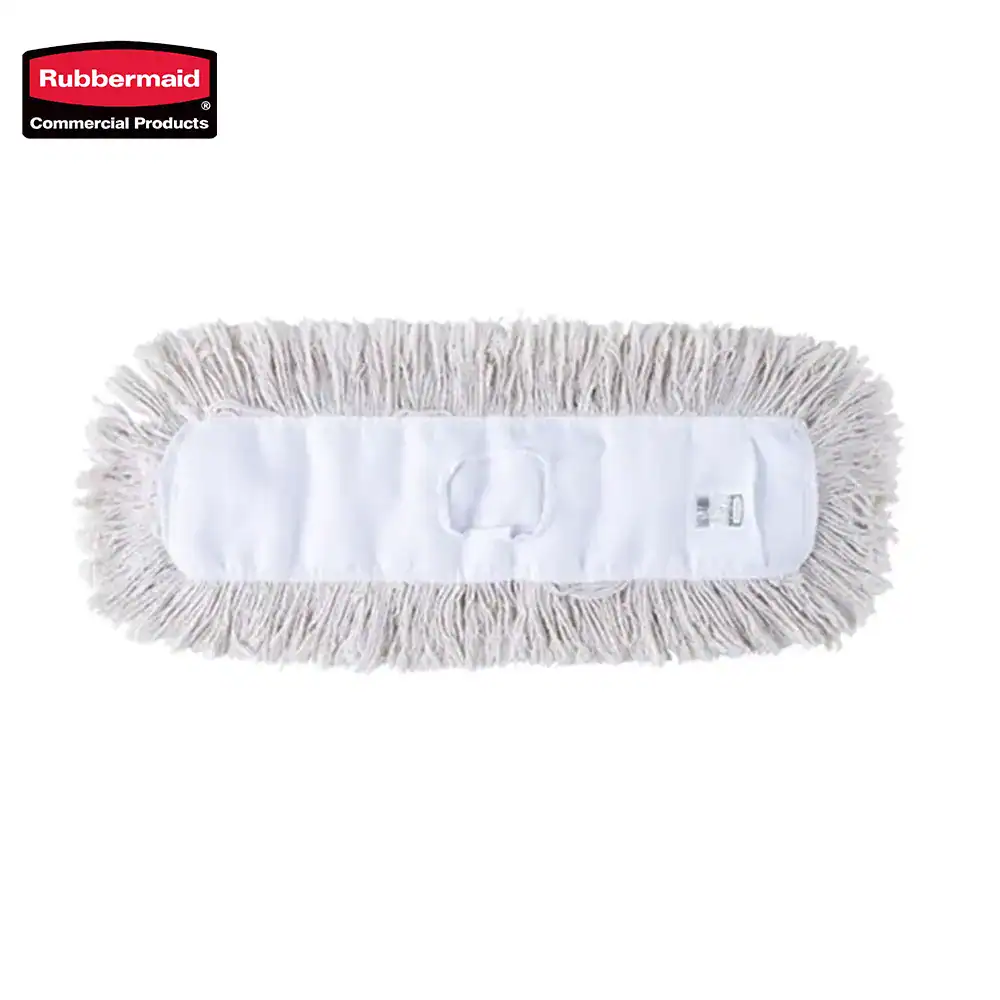 1 Rubbermaid commercial floor mop head with removable and replaceable cleaning strands, ideal for professional cleaning, janitorial, and maintenance services.