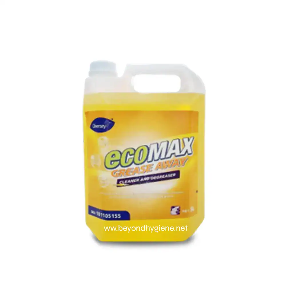 1 ECO MAX disinfectant cleaner bottle for industrial and commercial hygiene, ideal for surface sanitation, strong cleaning power, and effective germ removal.