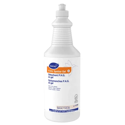 P.O.G Spotter Gel for grease and paint removal, often used in industrial and commercial cleaning environments.