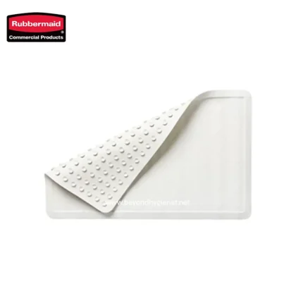 Rubbermaid anti-slip shower mat with textured surface for safety, easy to clean, and ideal for commercial and residential bathrooms.