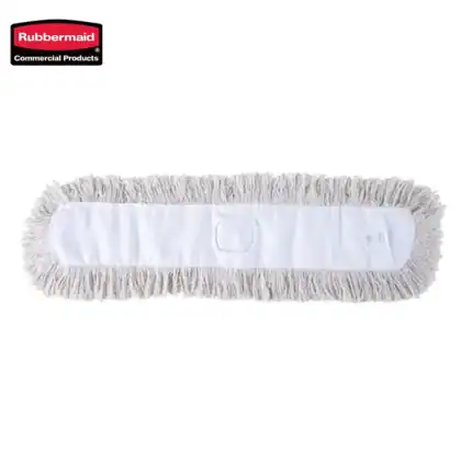 Microfiber flat mop pad for commercial cleaning, durable and washable, compatible with various floor cleaning systems. Ideal for maintaining hygiene in commercial and industrial spaces.