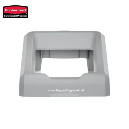 Rubbermaid commercial toilet seat cover dispenser in grey for hygiene and sanitation.