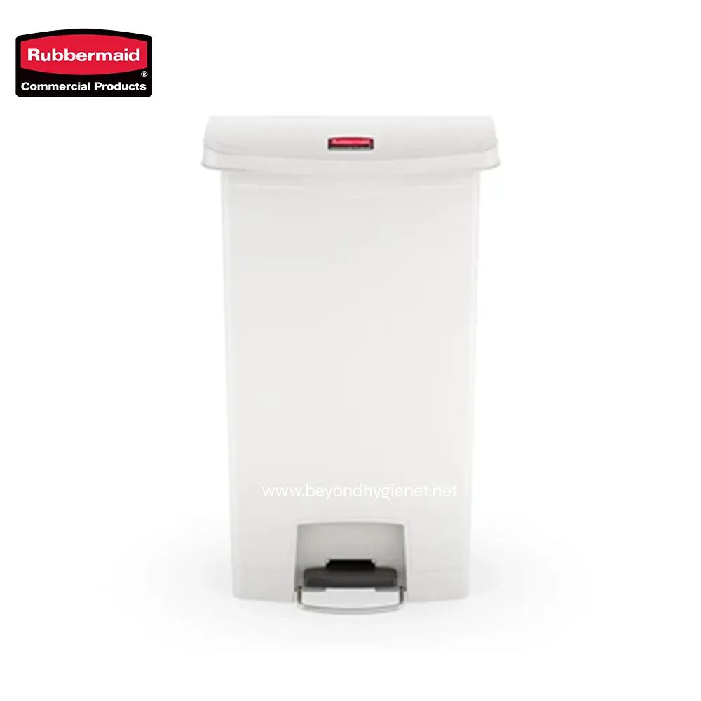1 Rubbermaid commercial step trash can for hygiene & waste management in Asia.