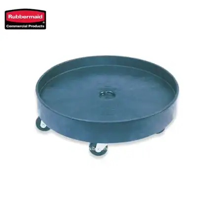 Rubbermaid commercial utility caddy with wheels for cleaning supplies and organization.