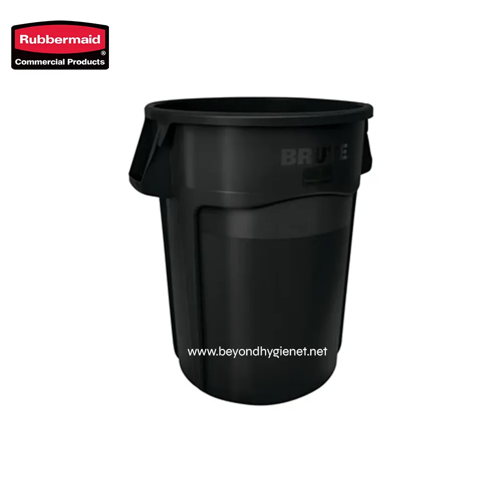 1 Rubbermaid commercial waste bin for hygienic waste disposal in Asian cleaning facilities.