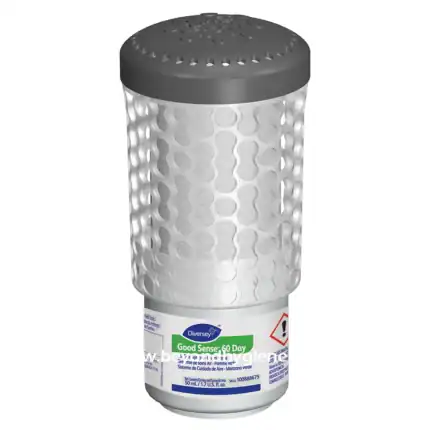 Disinfectant aerosol spray in a white container with a blue and green label, ideal for air and surface sanitization.