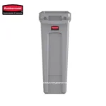 Rubbermaid commercial trash receptacle for hygiene and waste management in Asian facilities.