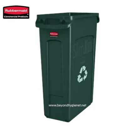 Recycling trash bin for waste management, durable green container for recycling in commercial settings, ideal for waste sorting and eco-friendly disposal at Beyond Hygiene Asia.