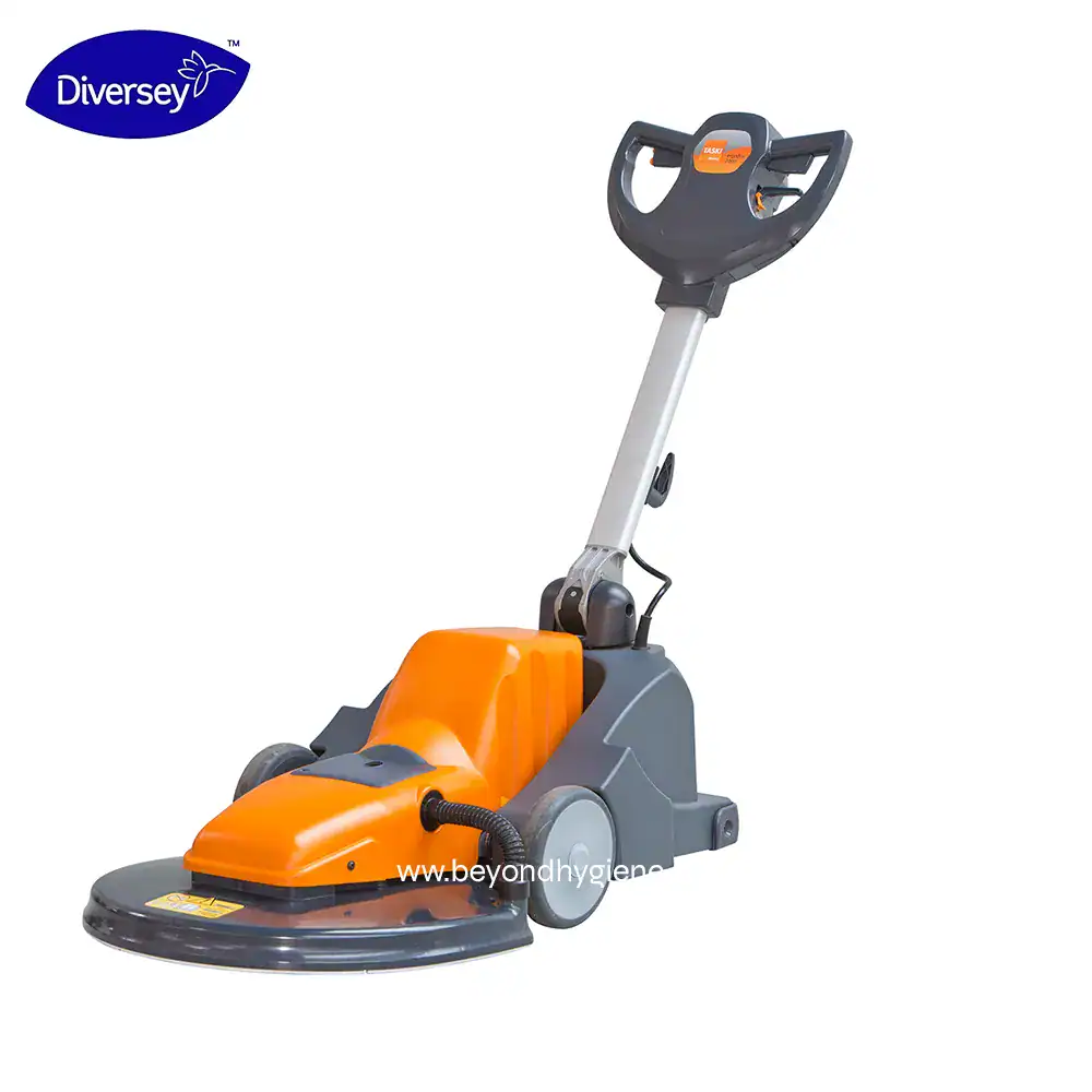 Heavy-duty industrial floor scrubbing machine for commercial cleaning in Asia, ideal for maintaining hygiene standards and sanitation in large facilities.