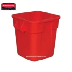 BRUTE® 28 GAL SQUARE CONTAINER RED