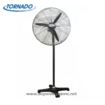 Industrial safety fan for hygiene and cleanliness, ideal for commercial and industrial spaces, with durable blades and adjustable height.