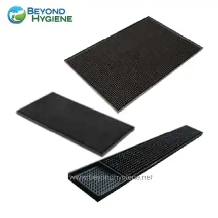 Flexible rubber door mats for commercial and industrial hygiene applications, providing dirt and moisture control at entrances, with non-slip durable designs.