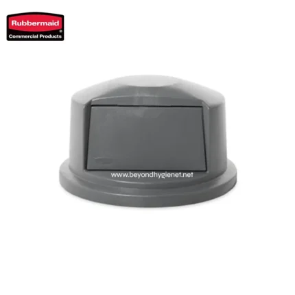 Rubbermaid wall-mounted toilet paper dispenser, durable gray plastic, ideal for commercial bathroom hygiene, easy to refill and maintain, enhances cleanliness and sanitation.