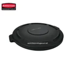 Rubbermaid commercial sink drain cover, black plastic for hygienic, easy-to-clean sanitation, durable and functional for commercial kitchen and bathroom use.