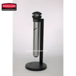 Rubbermaid Infinity Base Mount Smoking Receptacle, Stainless Steel With Black Top - Image 2