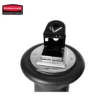 Rubbermaid cigarette disposal unit, ashtray for smoking areas, durable smoking waste bin, outdoor cigarette disposal, commercial cigarette disposal solution.