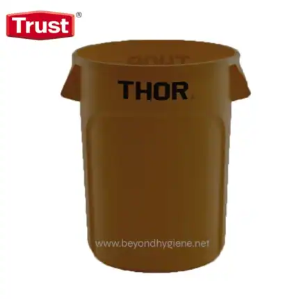 Bucket designed for hygiene and sanitation purposes, branded "Thor" by Trust, used for cleaning and waste disposal in hygiene-focused environments.