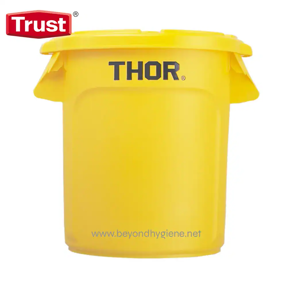 1015YELLOW Trust brand yellow trash bin for hygiene waste disposal in Asia.