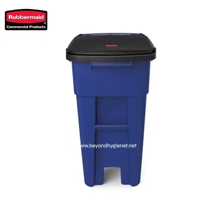 Rubbermaid waste trash recycling container for commercial use in hygiene and sanitation facilities asia beyond hygiene.net.