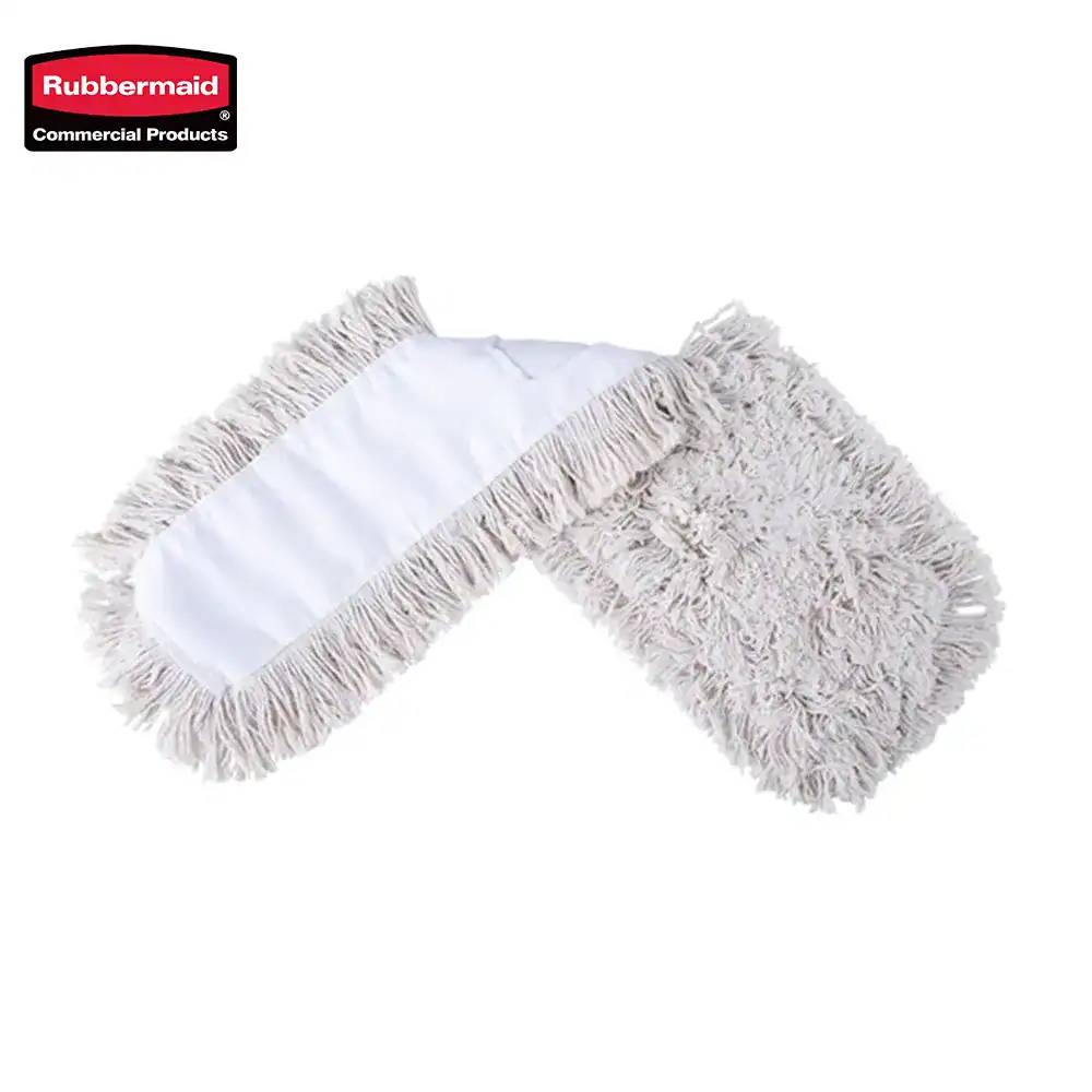2 Microfiber dust mop with fringe, ideal for commercial cleaning and floor maintenance. Perfect for dusting large areas in professional environments, providing efficient and thorough cleaning.