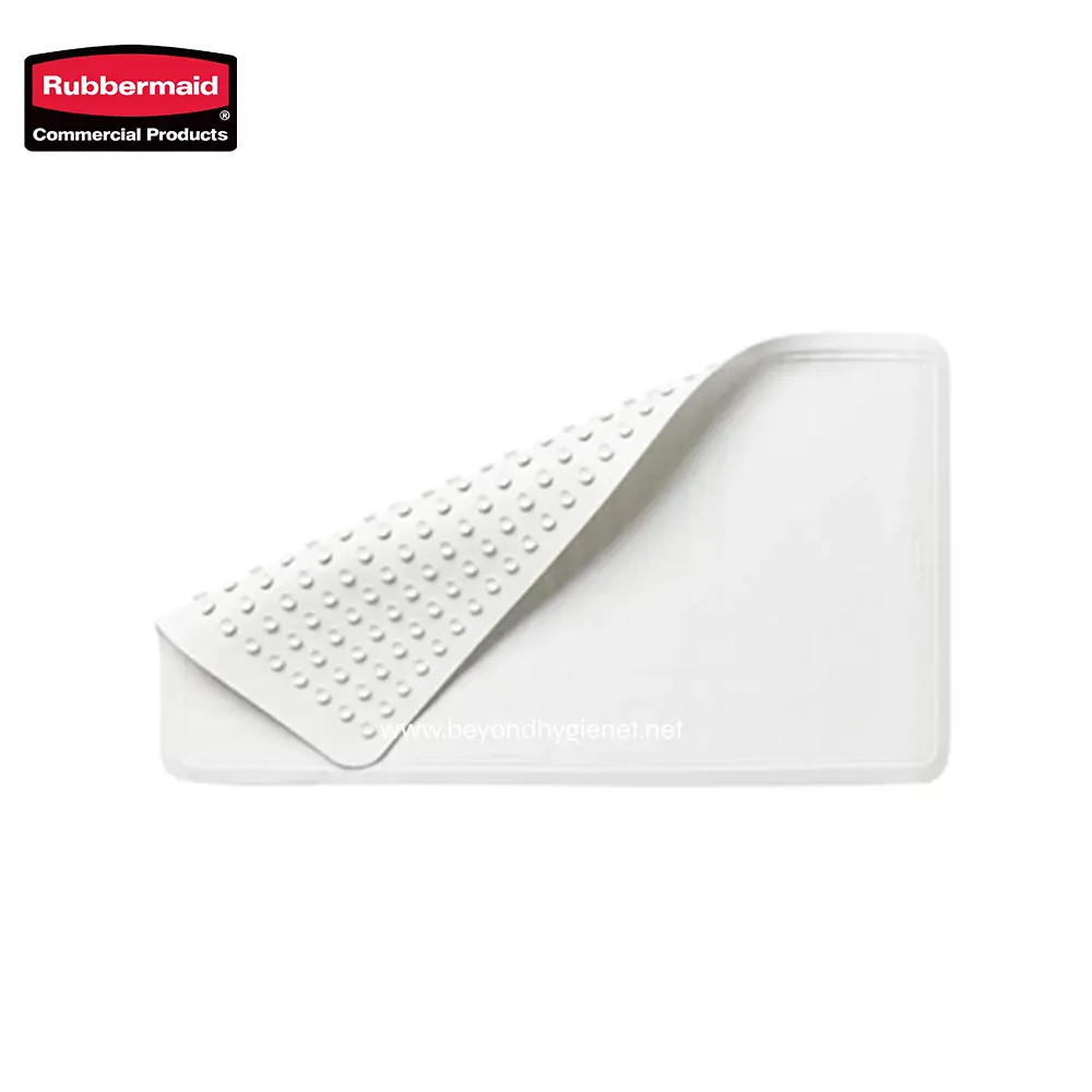2 Rubbermaid non-slip adhesive stair tread, white anti-slip stair grip mat for safety flooring, ideal for stairs, ramps, and walkways, enhances traction in commercial and industrial environments, by Beyond Hygiene Asia.