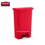 STREAMLINE® 18 GAL STEP-ON RESIN FRONT STEP RED