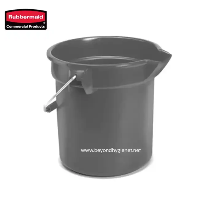 Rubbermaid commercial waste bin, grey plastic trash can for commercial cleaning, durable waste container for hygiene and sanitation, beyond hygiene asia cleaning supplies.