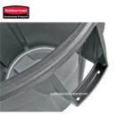 Rubbermaid commercial washing machine drain filter, stainless steel laundry equipment part for optimal hygiene and maintenance.