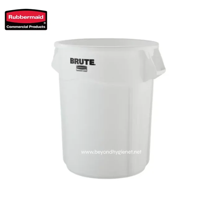 Rubbermaid Brute Commercial Trash Bin, Durable Heavy-Duty Plastic Waste Container for Industrial and Office Use.