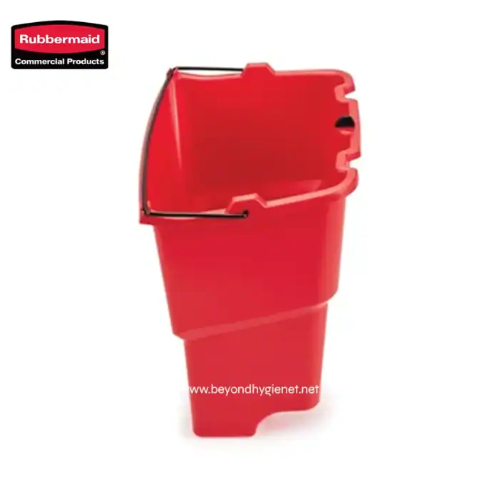 Rubbermaid red soap dispenser for commercial cleaning and hygiene maintenance in Asia.