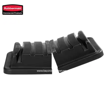 Rubbermaid commercial door stop with a heavy-duty rubber construction and adjustable height for safety and protection. Perfect for commercial and industrial spaces, preventing door damage and ensuring safety.