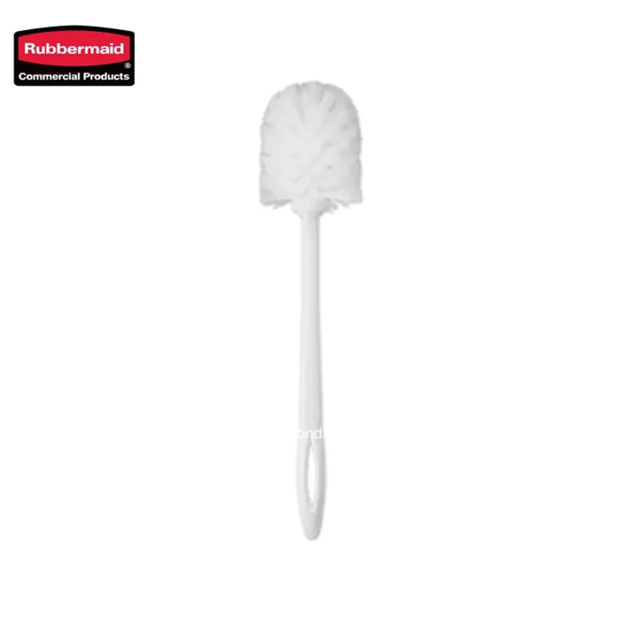 Rubbermaid toilet brush, cleaning brush for bathroom hygiene, durable and sanitary cleaning tool, white plastic handle with soft bristles, designed for commercial and residential cleaning, beyond hygiene asia.