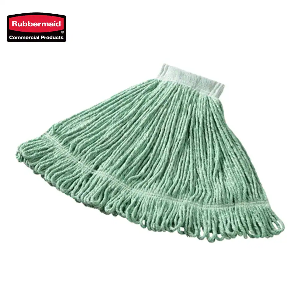 2 Rubbermaid mop head, microfiber cleaning tool for commercial and industrial cleaning applications.