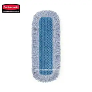 Microfiber Cleaning Mop Head for Commercial Cleaning, Blue and White, Durable & Easy to Use.