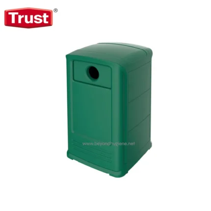 Hand sanitizer dispenser in green, designed for easy access and hygiene maintenance. Ideal for public restrooms, offices, and industrial environments to promote sanitation and reduce the spread of germs.