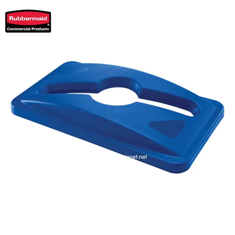 3 Rubbermaid soap dish, blue plastic bathroom soap holder, durable functional soap tray, hygiene and cleaning accessory, commercial and household use.