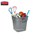 BRUTE® 28 GAL SQUARE CONTAINER RED