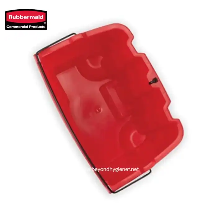 Rubbermaid fire alarm cover, red plastic safety shield for fire safety equipment, durable fire alarm protection, industrial-grade safety device, Beyond Hygiene Asia product.