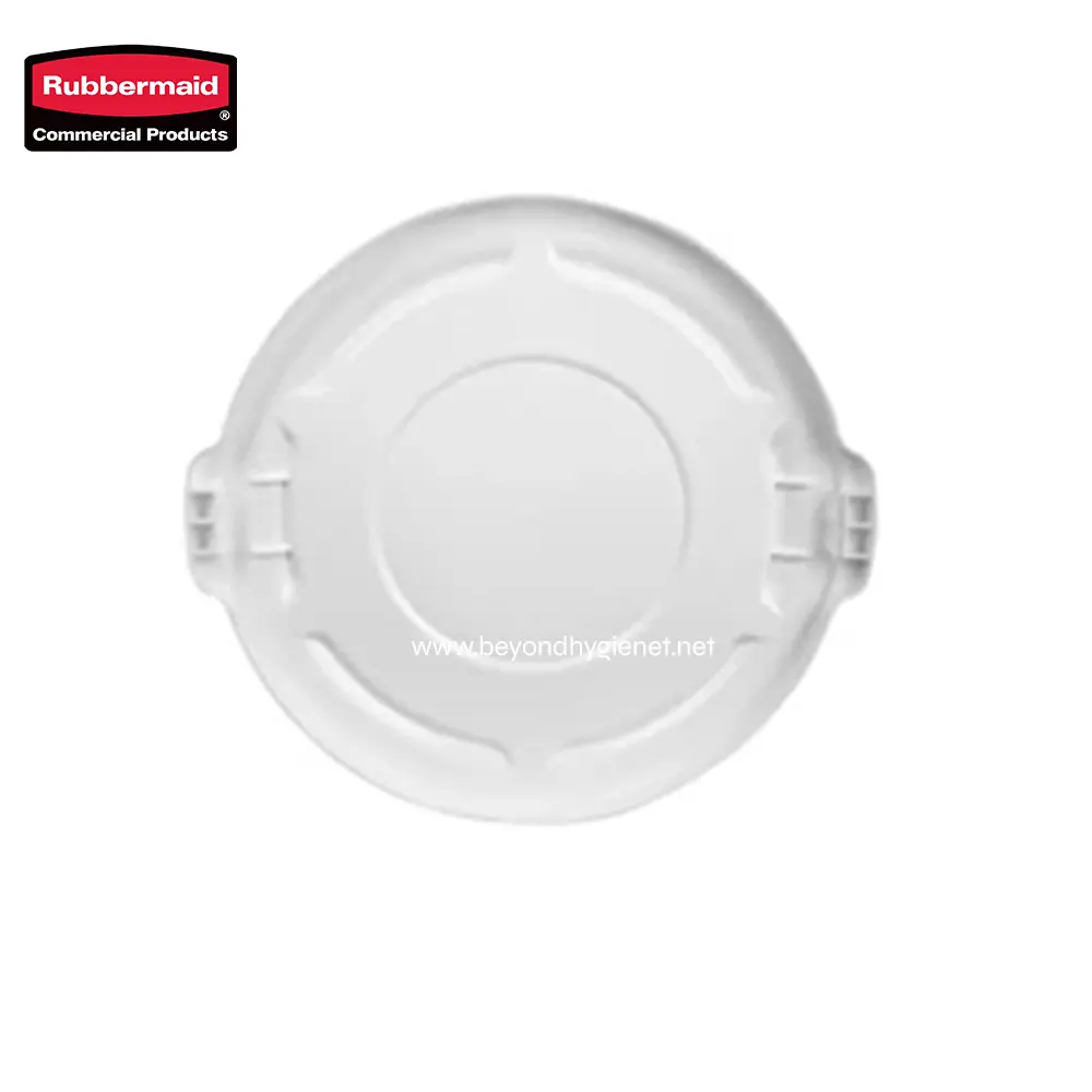 3 Rubbermaid commercial bathroom deodorizer disk disc, white, sanitary air freshener for hygiene.