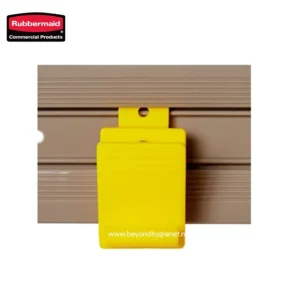Yellow rubberized safety tag for property marking or hazard alerting, suitable for industrial or construction sites, durable and clearly visible for safety purposes.