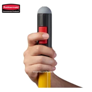 Rubbermaid commercial cleaning tool with ergonomic handle and push-button grip for efficient sanitation; ideal for commercial hygiene and cleaning solutions in Asia.