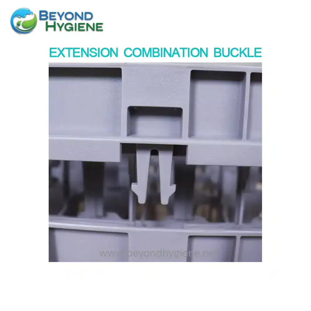36 Compartment Full and Half 3 Extension combination buckle for industrial hygiene and cleaning equipment, designed for secure fastening and durability in hygiene management applications. Suitable for use in Asian markets.