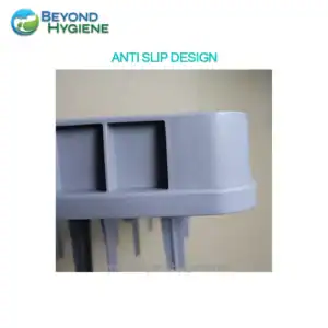 Anti slip design for hygiene safety in Asia cleaning solutions and sanitary products.
