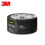 Duct tape roll by Scotch in black color, ideal for repair, decoration, and color coding, available in 20 yards length, perfect for home and industrial use.